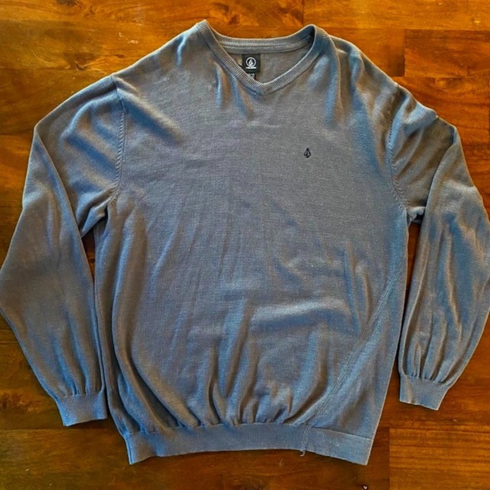 Men's | Volcom Gray V-Neck Sweater [XXL]